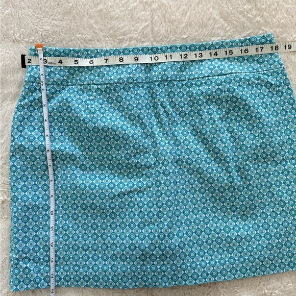 Attyre Teal Geometric Pencil Skort - Picture 2 of 4